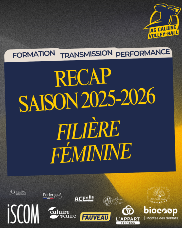 AS Caluire Volley-Ball — Saison 2025–2026 Bilan annuel · Filière Féminine