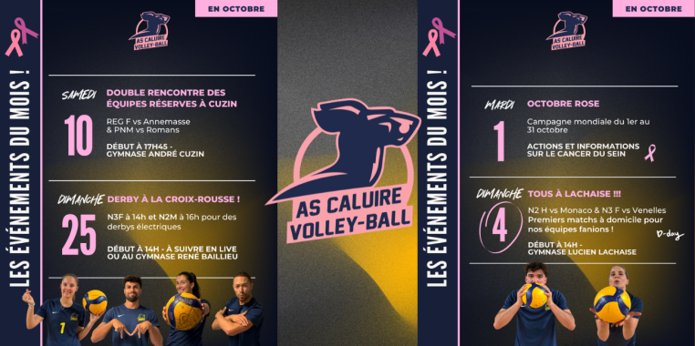 Programme du mois d'octobre !