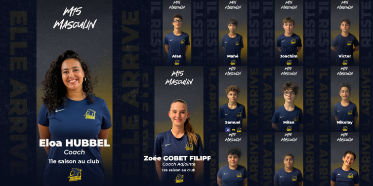 Effectif - M15 Masculins - Saison 2026/2027