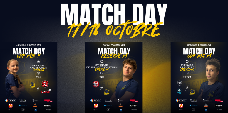 Annonces matchs du 17/18 Octobre