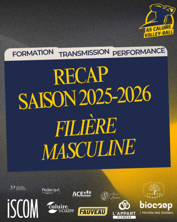 AS Caluire Volley-Ball — Saison 2025–2026 Bilan annuel · Filière masculine